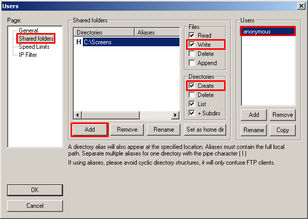 Unable to write to config directory